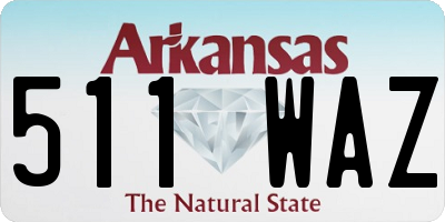 AR license plate 511WAZ