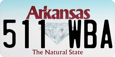 AR license plate 511WBA