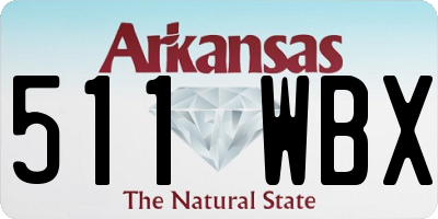 AR license plate 511WBX