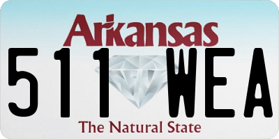 AR license plate 511WEA