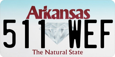 AR license plate 511WEF