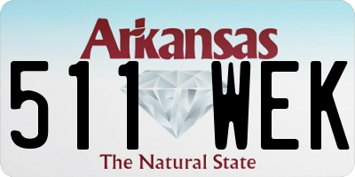AR license plate 511WEK