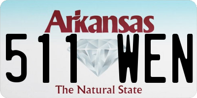 AR license plate 511WEN