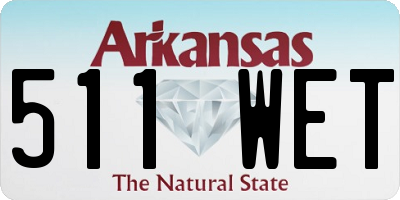 AR license plate 511WET