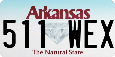 AR license plate 511WEX