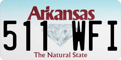 AR license plate 511WFI