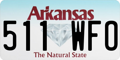 AR license plate 511WFO