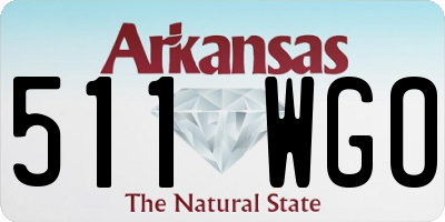 AR license plate 511WGO