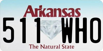 AR license plate 511WHO