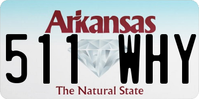 AR license plate 511WHY