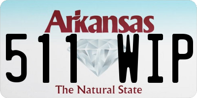 AR license plate 511WIP