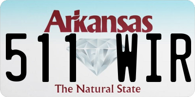 AR license plate 511WIR