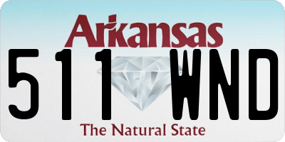 AR license plate 511WND