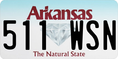 AR license plate 511WSN