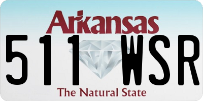 AR license plate 511WSR