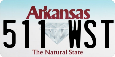 AR license plate 511WST