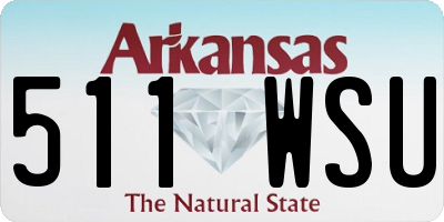 AR license plate 511WSU