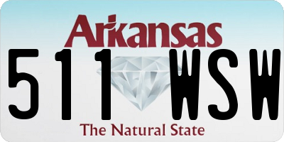 AR license plate 511WSW
