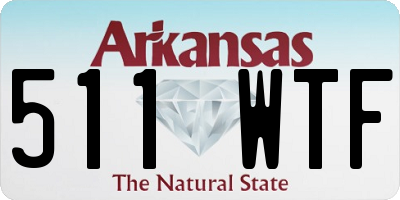 AR license plate 511WTF