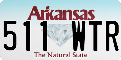 AR license plate 511WTR