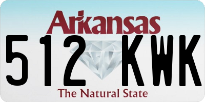 AR license plate 512KWK
