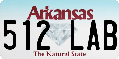 AR license plate 512LAB