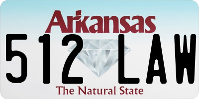 AR license plate 512LAW
