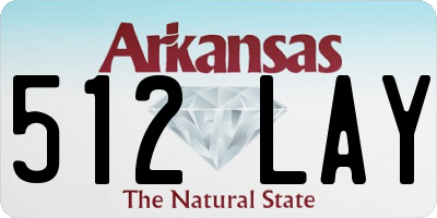 AR license plate 512LAY