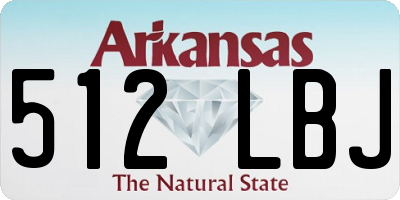 AR license plate 512LBJ