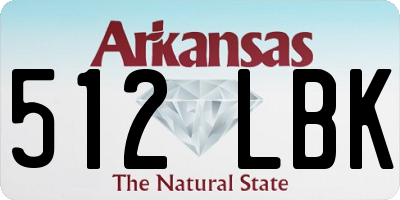 AR license plate 512LBK
