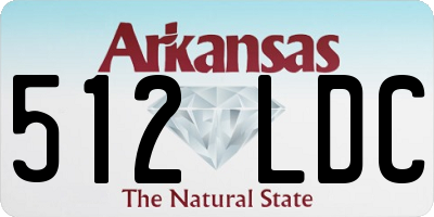 AR license plate 512LDC