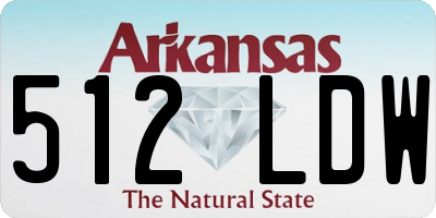 AR license plate 512LDW