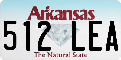 AR license plate 512LEA
