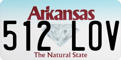 AR license plate 512LOV