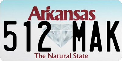 AR license plate 512MAK