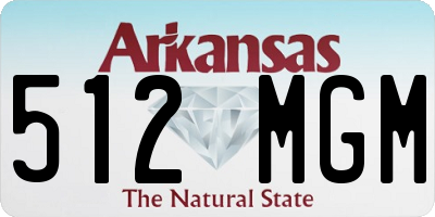 AR license plate 512MGM