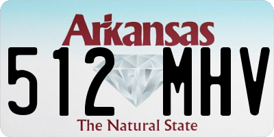 AR license plate 512MHV