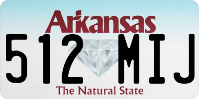 AR license plate 512MIJ