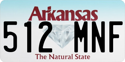 AR license plate 512MNF