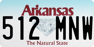 AR license plate 512MNW