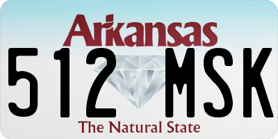 AR license plate 512MSK