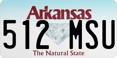 AR license plate 512MSU