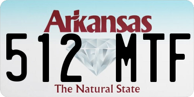 AR license plate 512MTF