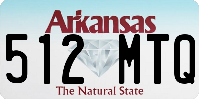 AR license plate 512MTQ