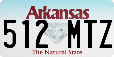AR license plate 512MTZ