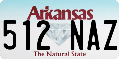 AR license plate 512NAZ