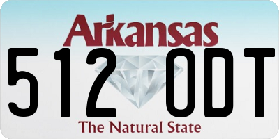 AR license plate 512ODT