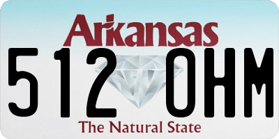 AR license plate 512OHM