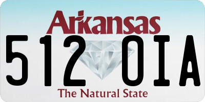 AR license plate 512OIA