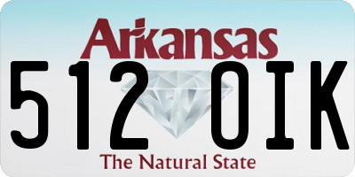 AR license plate 512OIK